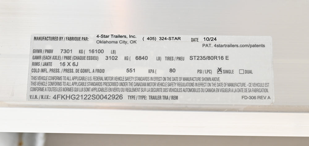 2025 4 Star 4 Horse Gooseneck Horse Trailer