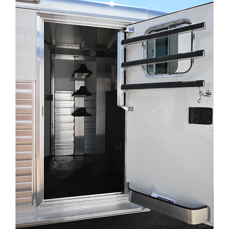 2025 4 Star 3 Horse Stock Combo Horse Trailer, Hydraulic Jack