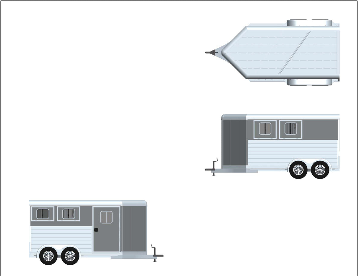 ON ORDER! 2027 4 Star 2 Horse Bumper Pull Trailer with Convenience Package