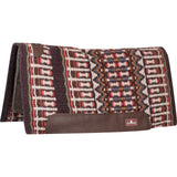 Classic Equine 1" 32"X34" Wool Top Saddle Pad- Coffee/Moss Green