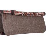 Classic Equine 1" 32"X34" Wool Top Saddle Pad- Coffee/Moss Green