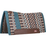 Classic Equine 1" 32"X34" Wool Top Saddle Pad- Peacock/Emerald