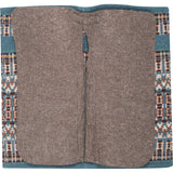 Classic Equine 1" 32"X34" Wool Top Saddle Pad- Peacock/Emerald