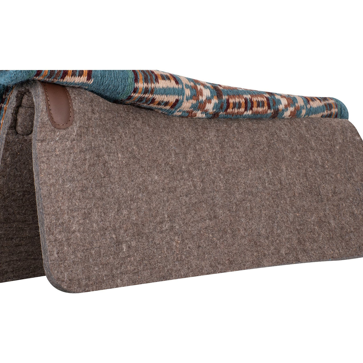 Classic Equine 1" 32"X34" Wool Top Saddle Pad- Peacock/Emerald