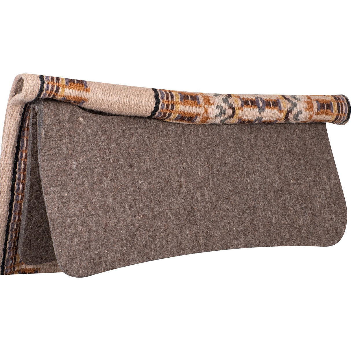 Classic Equine 1" 34"X38" Wool Top Saddle Pad- Latte/Black