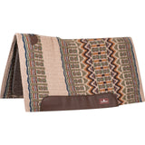 Classic Equine 1" 34"X38" Wool Top Saddle Pad- Latte/Navy