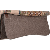 Classic Equine 1" 34"X38" Wool Top Saddle Pad- Latte/Navy