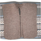 Classic Equine 1" 34"X38" Wool Top Saddle Pad- Steel Grey/Cornflower Blue