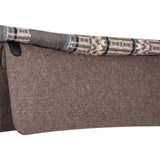 Classic Equine 1" 34"X38" Wool Top Saddle Pad- Steel Grey/Cornflower Blue