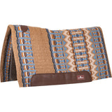 Classic Equine 1" 34"X38" Wool Top Saddle Pad- Umber/Navy