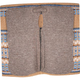 Classic Equine 1" 34"X38" Wool Top Saddle Pad- Umber/Navy