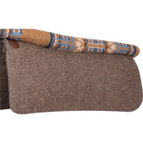 Classic Equine 1" 34"X38" Wool Top Saddle Pad- Umber/Navy