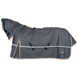 Classic Equine 5K Cross Trainer Turnout Blanket w/ Attached Hood- Charcoal