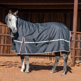 Classic Equine 5K Cross Trainer Turnout Blanket w/ Attached Hood- Charcoal