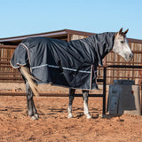Classic Equine 5K Cross Trainer Turnout Blanket w/ Attached Hood- Charcoal