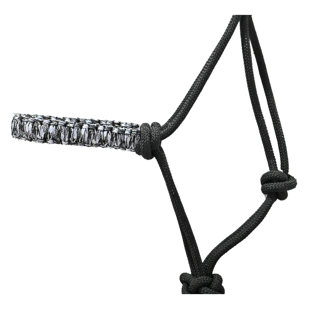 Nose Rope Cashel Braided Rope Nose Halter with Lead Rope- Black Camo