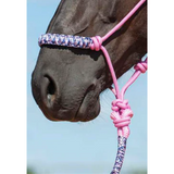 Cashel Braided Rope Nose Halter with Lead Rope - Pink Camo