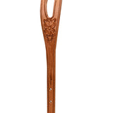 Coolhorse Leather Floral Tooled Slot Ear Headstall with Copper Sinclair Buckle