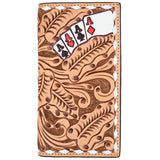 3D Leather Men's Card Suite Checkbook Wallet