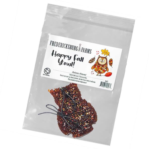 Fredericksburg Farms Autumn Harvest Owl Air Freshener- Seasonal