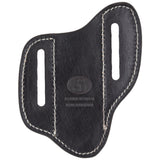3D Leather Pancake Knife Sheath with Floral Tooling
