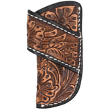 3D Leather Floral Tooled Knife Sheath