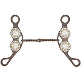Dale Myers 8.5" Slight Gag Twisted Snaffle Double Circle Concho Bit