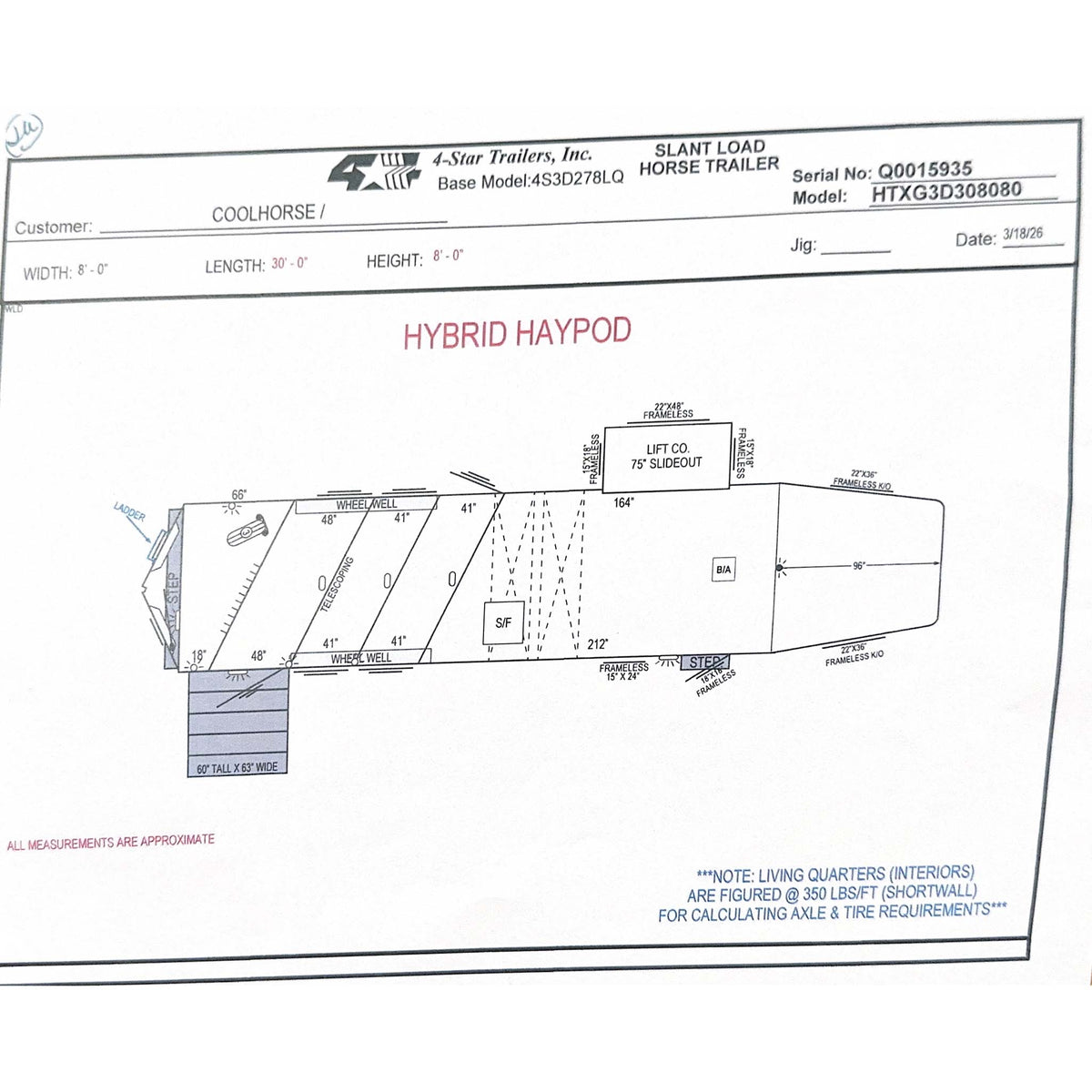 ON ORDER! 2027 4 Star 3 Horse Trailer Side Load with Living Quarters