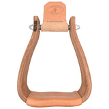 Nettles 3" Chisholm Deep Roper Wooden Stirrups Gunstock Stain