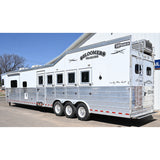 2019 Bloomer 5 Horse Trailer with 16'8" Living Quarter Brand New 7K Onan Generator