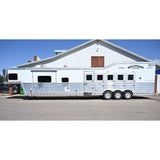 2019 Bloomer 5 Horse Trailer with 16'8" Living Quarter Brand New 7K Onan Generator