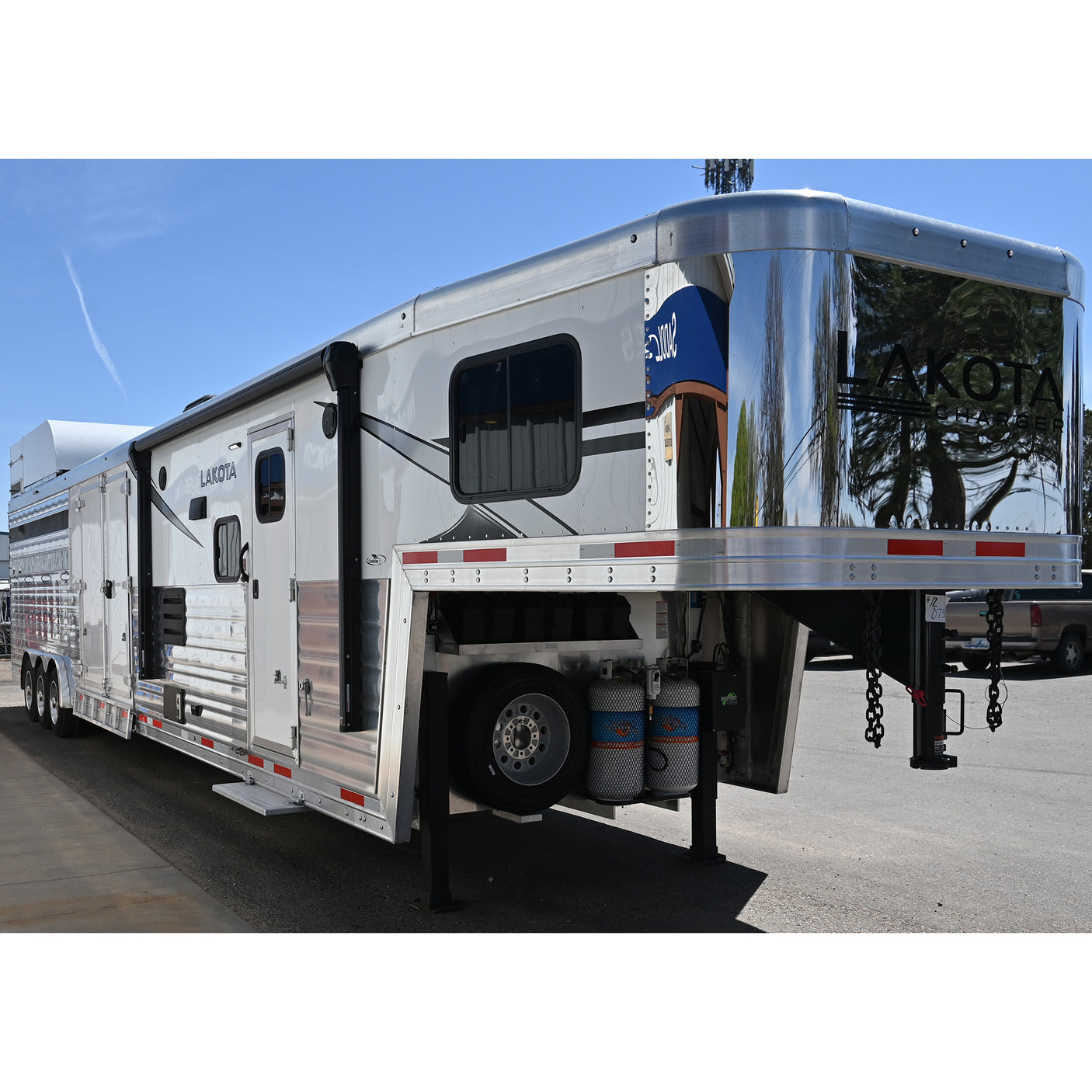 2026 Lakota Charger Stock Combo Trailer 13' LQ, 18' Stock, Slide Out, Super Side Tack