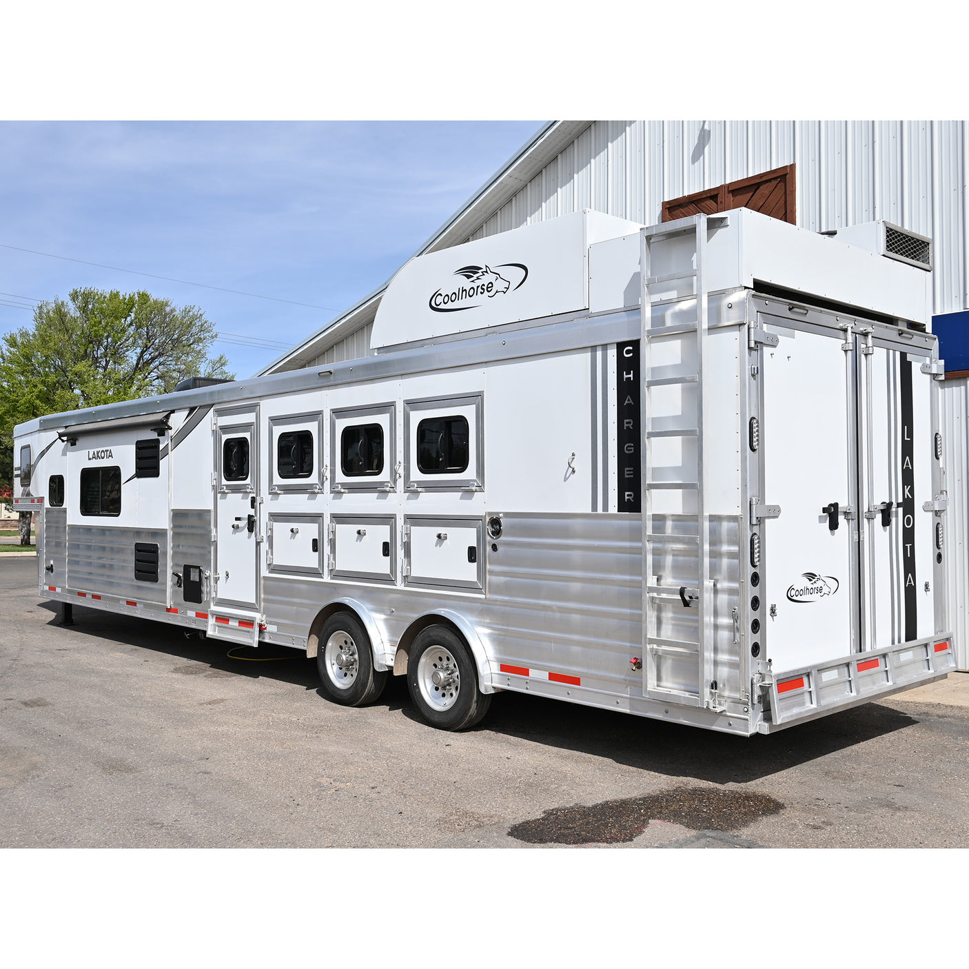 2026 Lakota Charger 4 Horse 15' LQ, Slide, Side Load, Spread Axles, Deluxe Tack Package