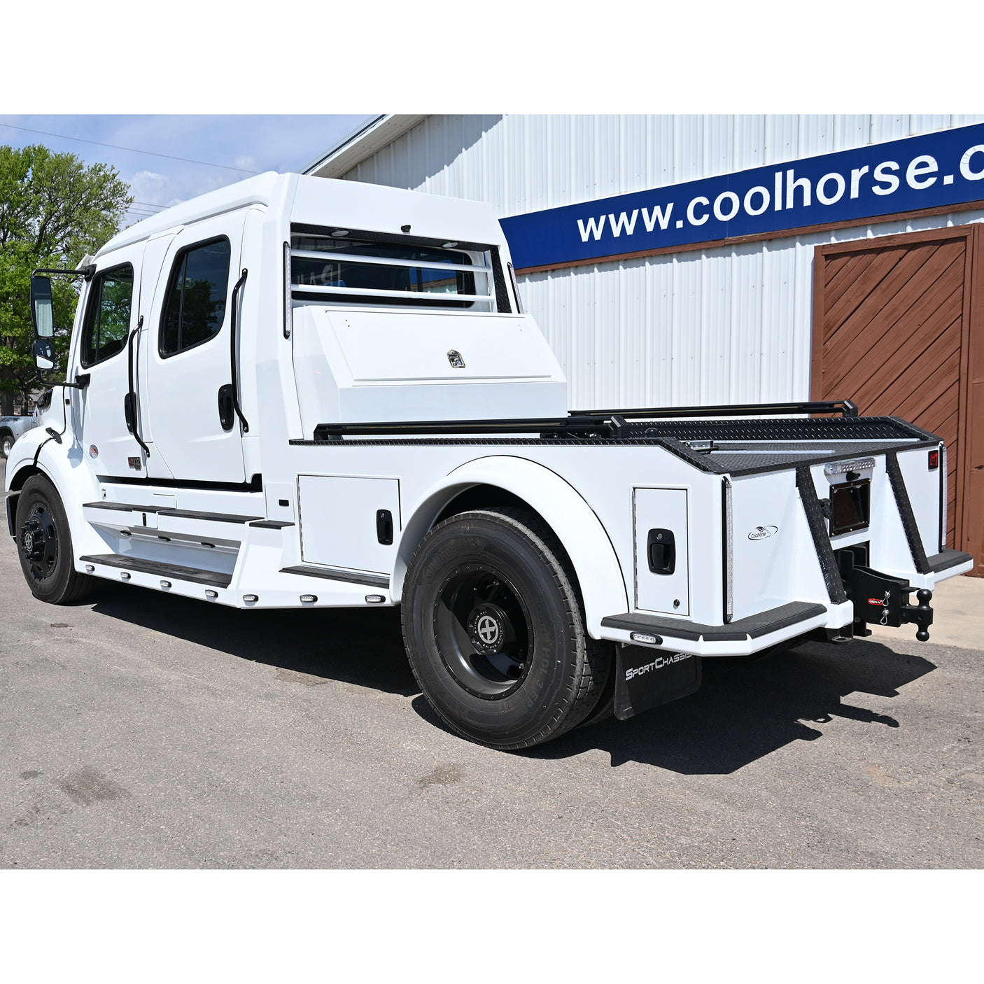 2026 Sportchassis LH7 Freightliner M2 Plus Luxury Crew Cab Hauler Truck