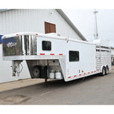 2015 Exiss Stock Combo 8' Living Quarter Horse Trailer