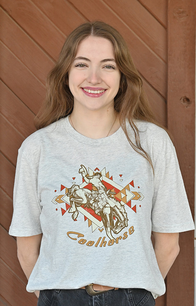 Coolhorse Gray Wash Kaycee Bucking Horse T-shirt