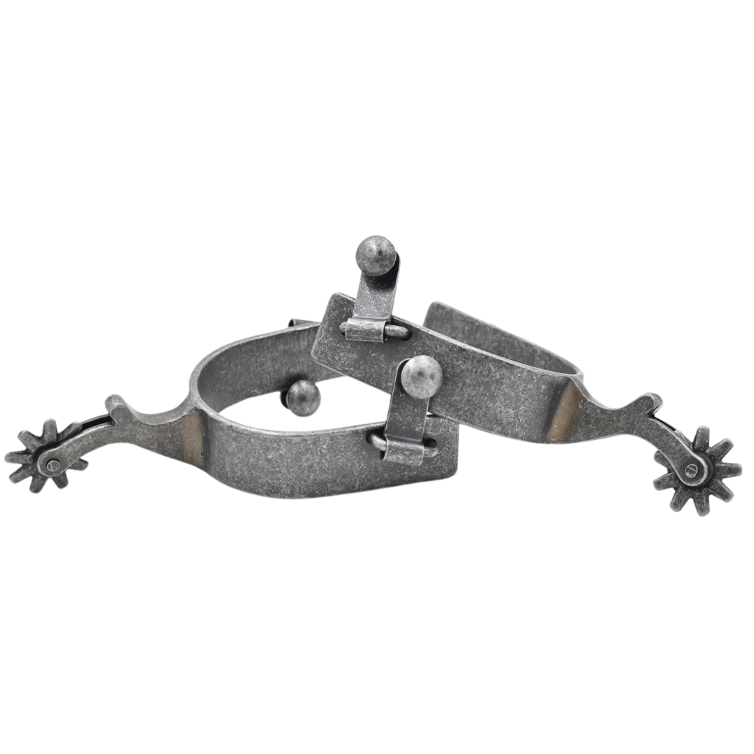 Weaver Leather Men's Buffed Black 8-Point Spurs