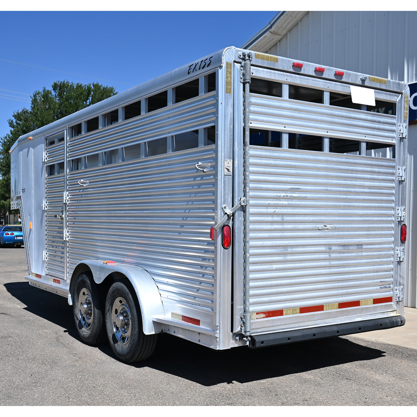 2003 Exiss 3 Horse Stock Combo Trailer