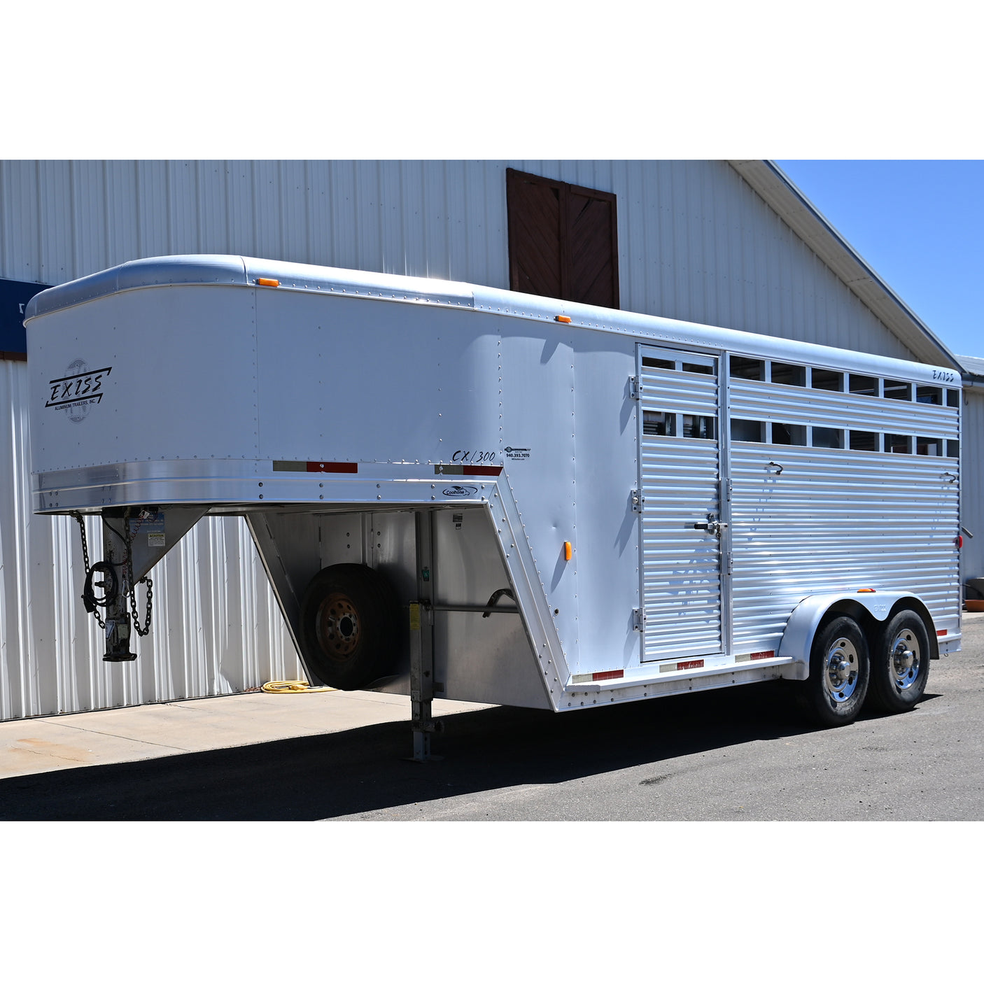 2003 Exiss 3 Horse Stock Combo Trailer