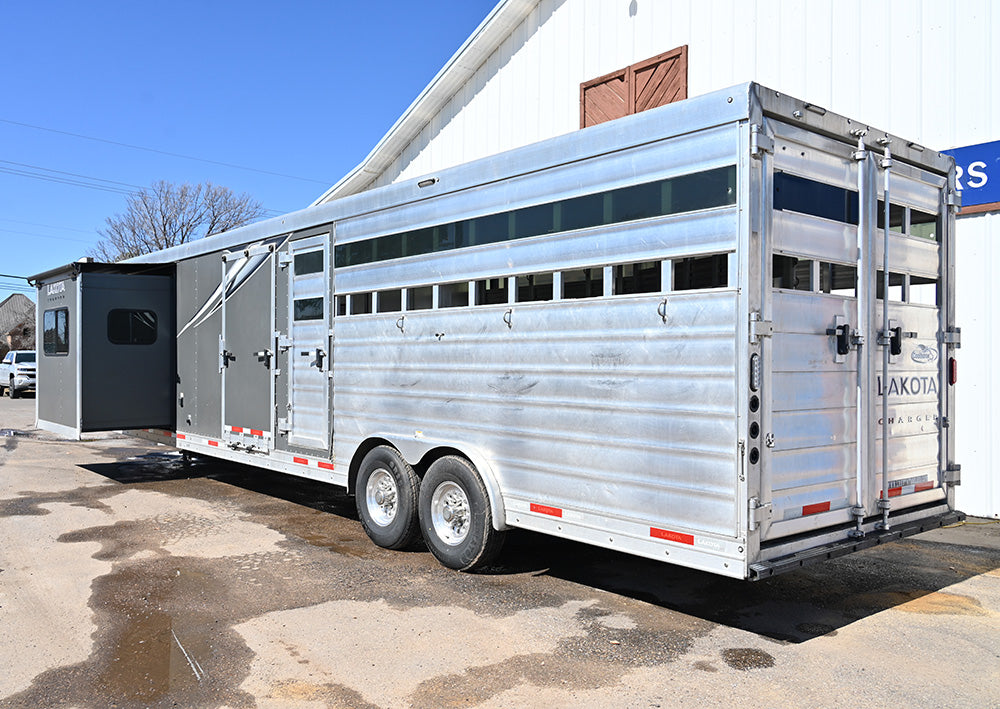 2021 Lakota Charger Stock Combo Trailer 11' LQ, 16' Stock Compartment