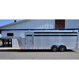 2027 4 Star 5 Horse Stock Combo 7'6" Wide x 23' Long Horse Trailer