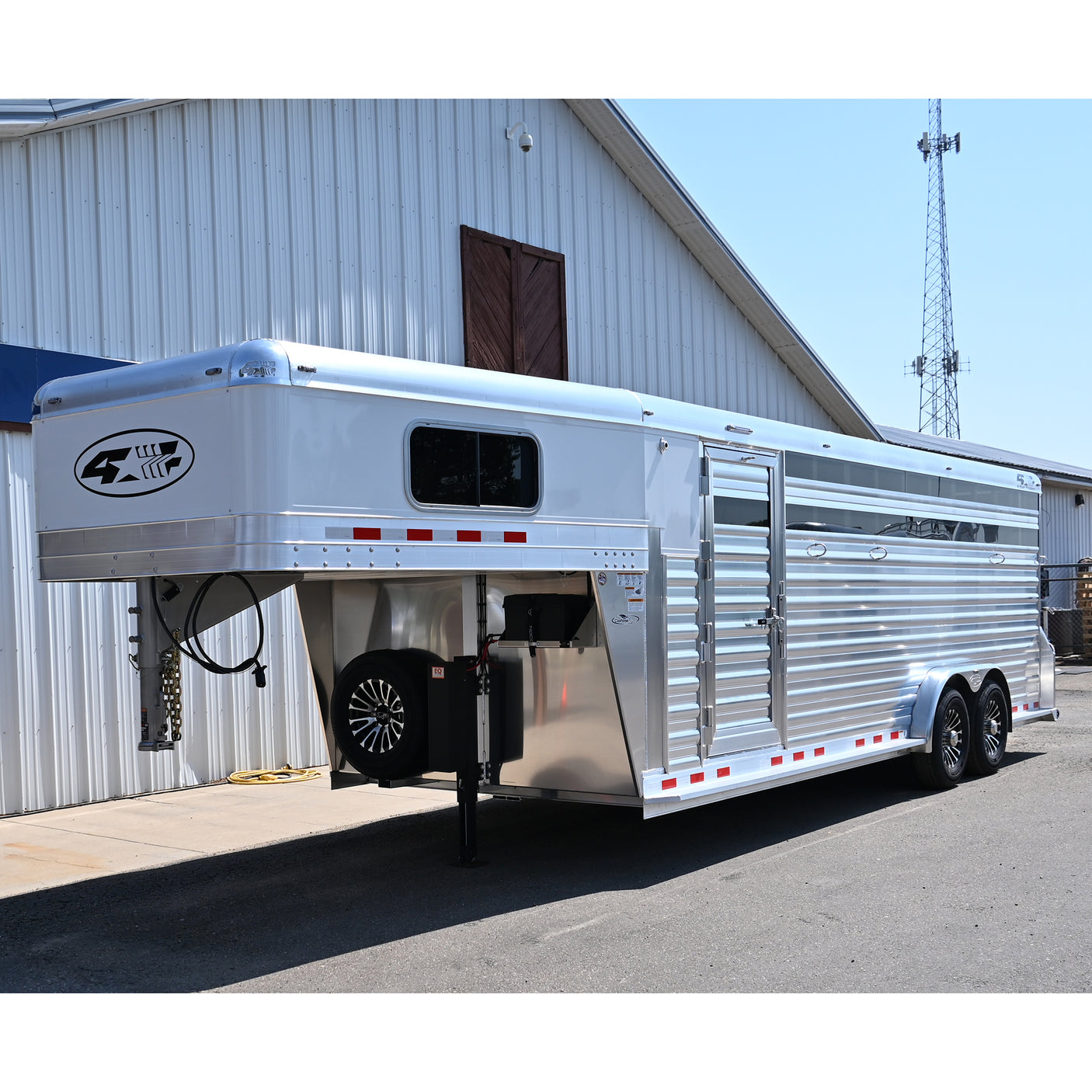 2027 4 Star 5 Horse Stock Combo 7'6" Wide x 23' Long Horse Trailer