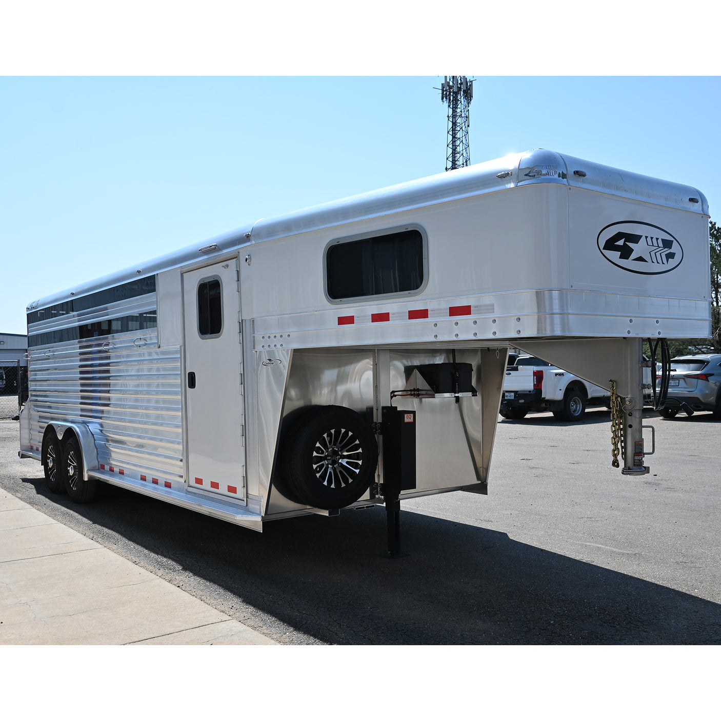 2027 4 Star 5 Horse Stock Combo 7'6" Wide x 23' Long Horse Trailer