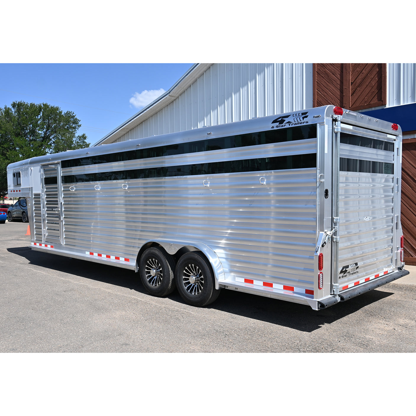 2027 4 Star 5 Horse Stock Combo Horse Trailer