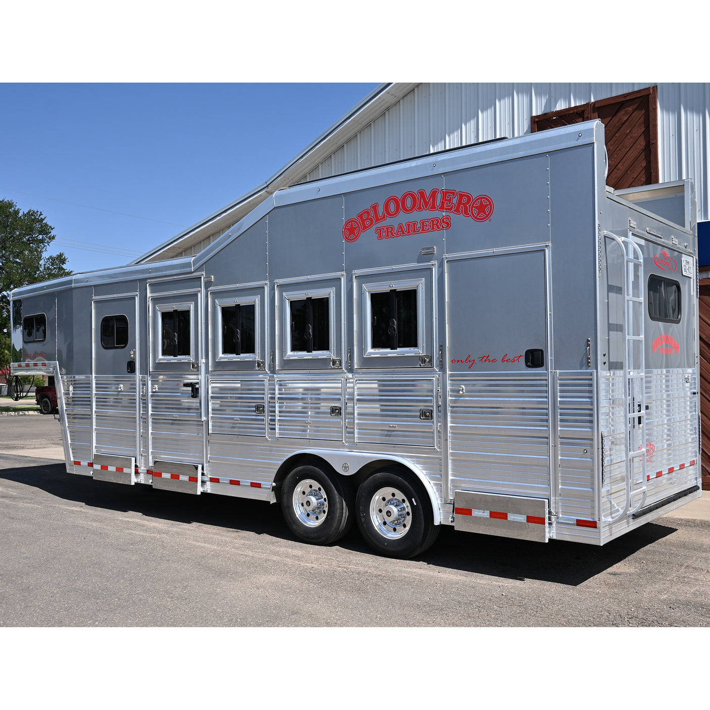 2024 Bloomer 4 Horse Gooseneck Trailer with Trainer's Tack & Integrated Hay Pod
