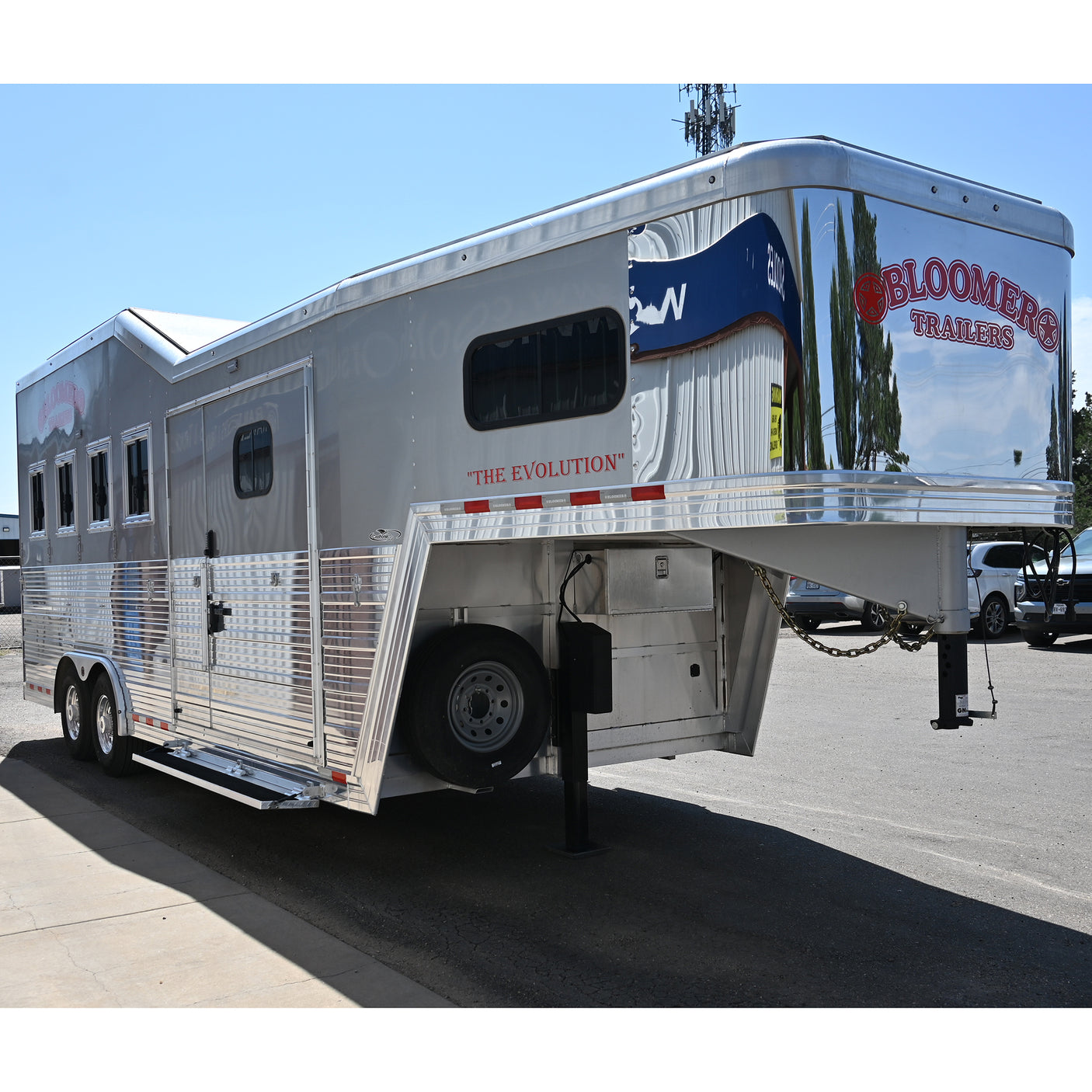 2024 Bloomer 4 Horse Gooseneck Trailer with Trainer's Tack & Integrated Hay Pod