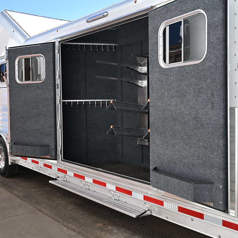 2025 Platinum Coach 4 Horse Gooseneck, Trainer's Tack Model Horse Trailer