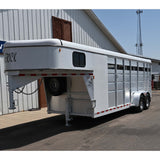 2020 Maverick 4 Horse Stock Combo Gooseneck Trailer