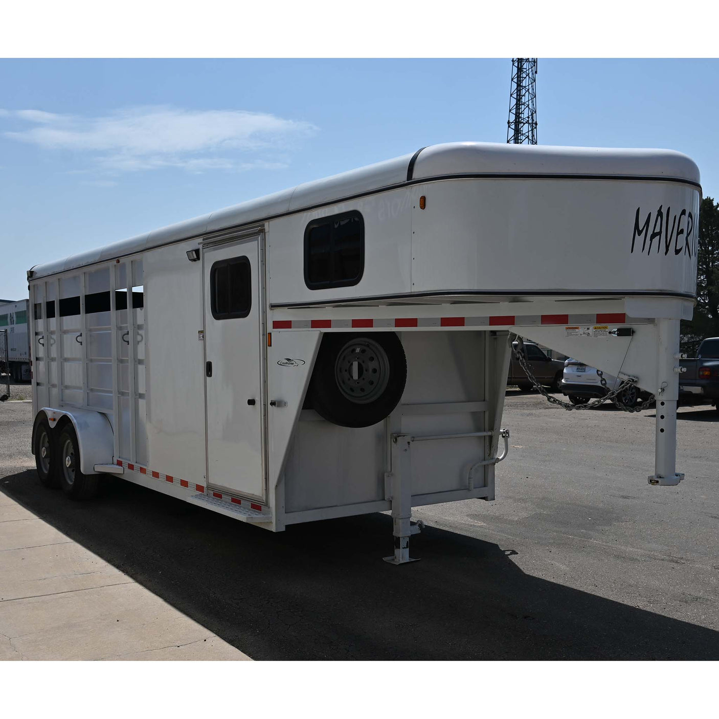 2020 Maverick 4 Horse Stock Combo Gooseneck Trailer