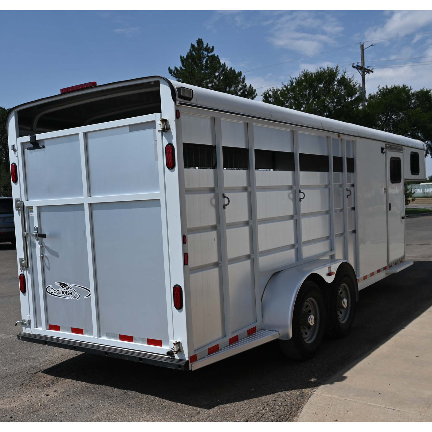 2020 Maverick 4 Horse Stock Combo Gooseneck Trailer